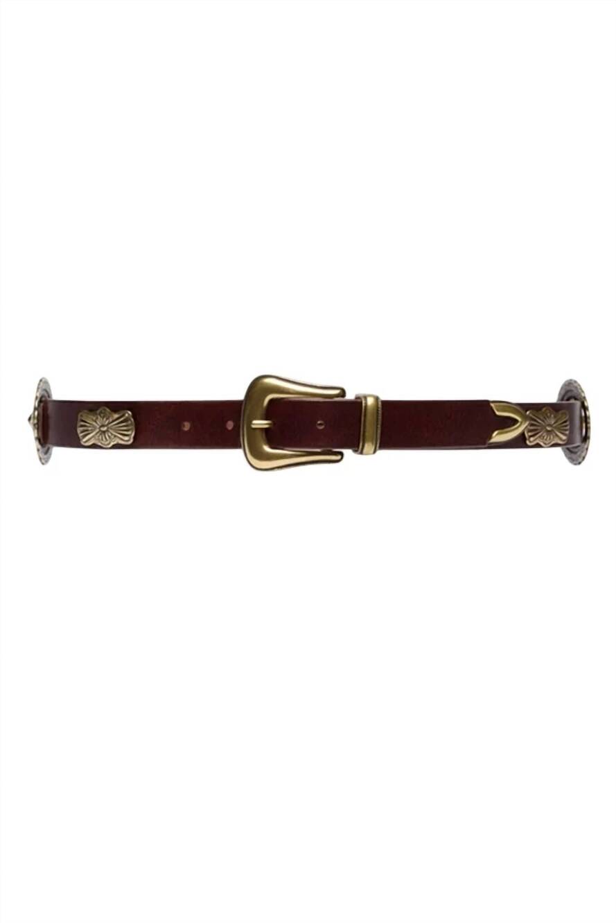 NEW JOHNNY WAS women's guscio italian leather conch belt in t.moro